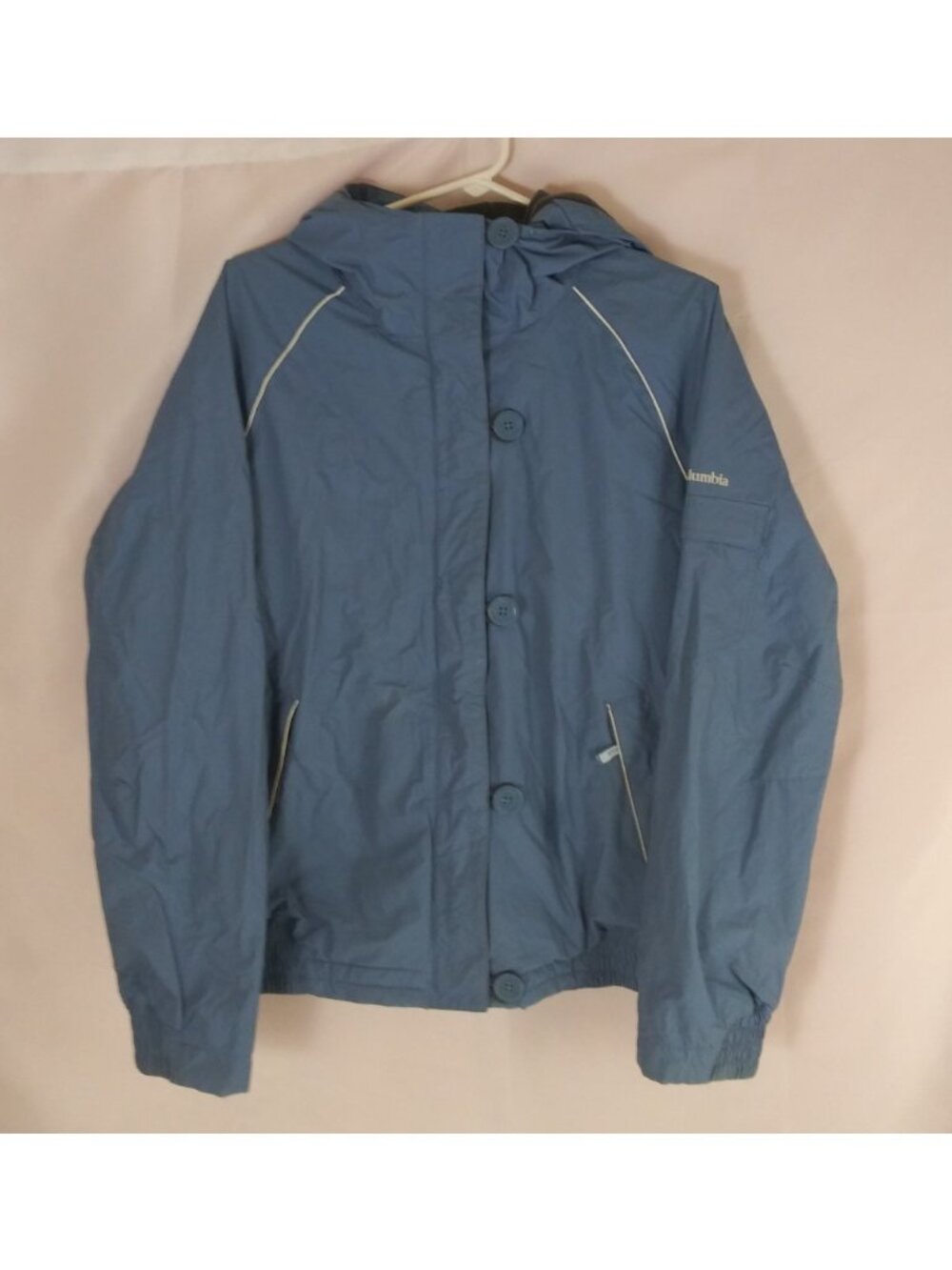 Columbia Sportswear Women's Blue Waterproof Winter Coat With Fleece Lined Hood L